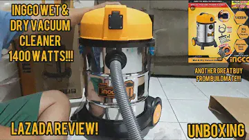Ingco Wet and Dry Vacuum 1400W!!! Unboxing! Lazada Review no. 7