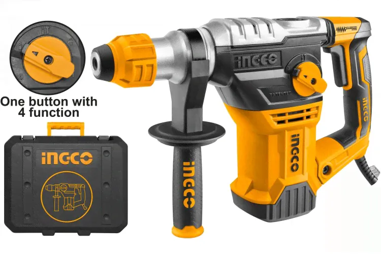 Перфоратор INGCO INDUSTRIAL RH150068 1500Вт, 5.5Дж, SDS-plus, оснастка, кейс RH150068-0