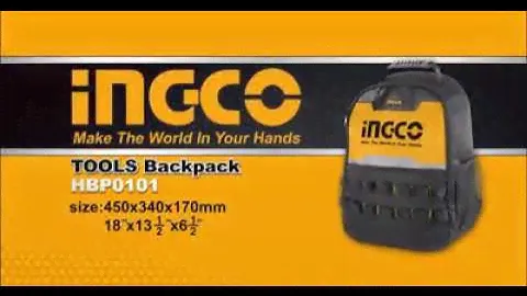 Ingco Hd Backpack Tool Bag L34Cm* W17Cm*H45Cm HBP0101