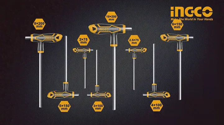 INGCO 8Pcs T-handle Hex wrench set HHKT8081