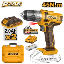 Аккумуляторный шуруповерт INGCO CDLI200528 INDUSTRIAL 20 В 45 Нм 15+1